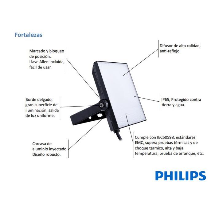 Especificado parcialidad Obediencia Todoferreteria - Reflector Proyector LED 50W Philips BVP145