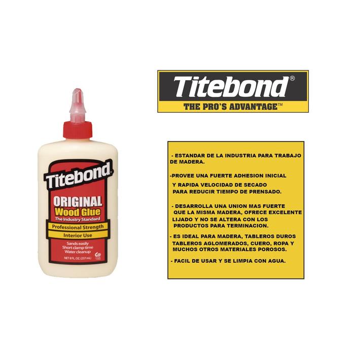 Pegamento para madera Titebond Original - Richelieu Hardware