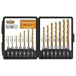 Set de 14 Mechas Encastre Hexagonal 1/4" Revestidas en Titanio Montana MB-64340